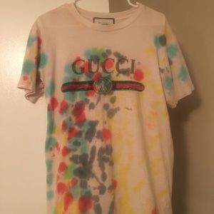 Authentic gucci tie-dye t shirt